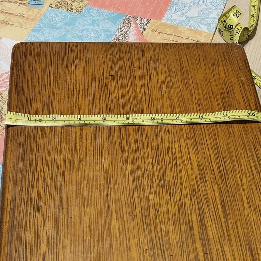 Vintage EMPTY Silverware Chest Wooden Case Blue Velvet Cream Satin Interior
